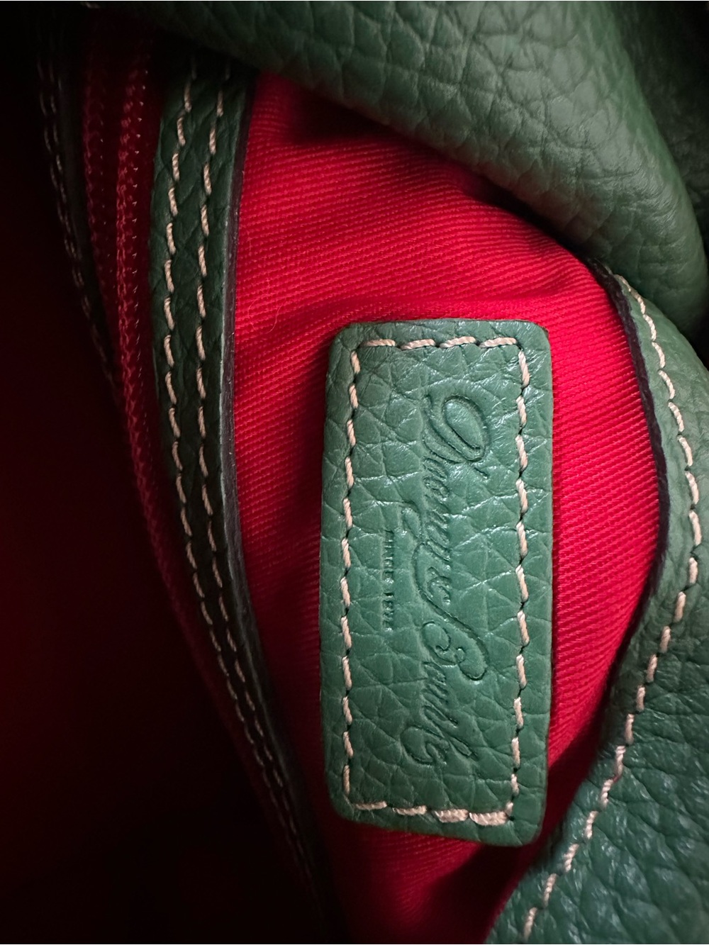 Dooney & Bourke Small Pebbled Leather Satchel - Emerlad - Picture 10 of 11